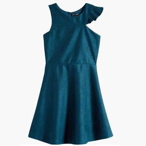 Ava & Yelly: Girl’s One Shoulder Ruffle Scuba Dress - Girl’s size 16